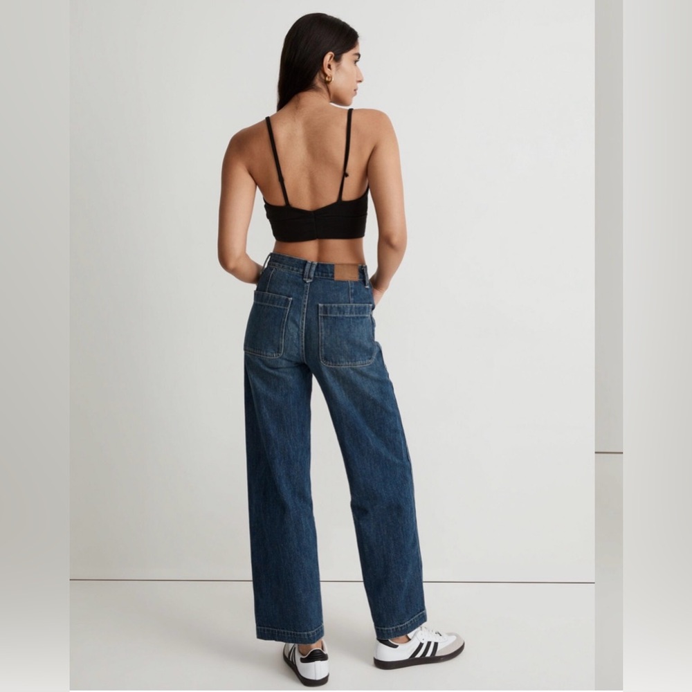 Madewell Perfect Vintage Wide-Leg Selvedge Jean Graythorn Wash: Pocket Edition - Picture 3 of 13